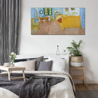 Bedroom in Arles Glass art print