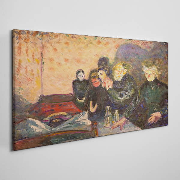 Death struggle edvard munch Glass Wall Art