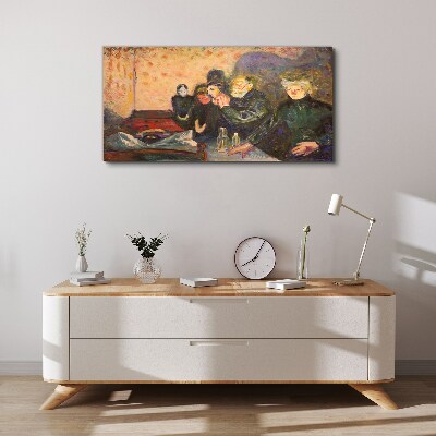 Death struggle edvard munch Glass Wall Art