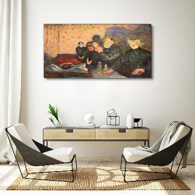 Death struggle edvard munch Glass Wall Art