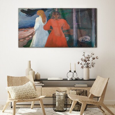 Cold wind over the sea Glass art print