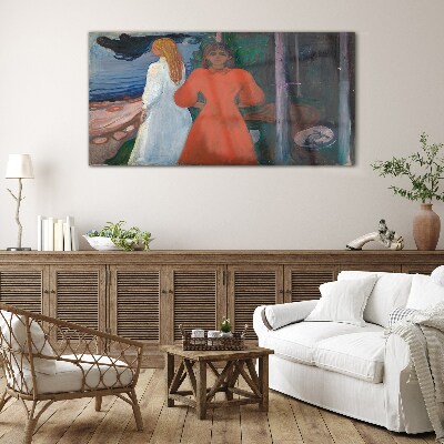Cold wind over the sea Glass art print