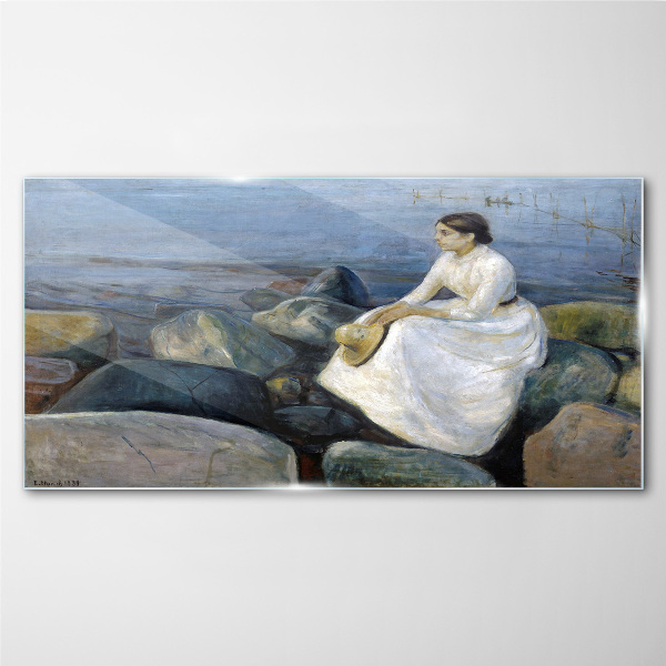 Reflections on the Seashore Glass art print