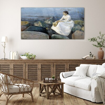 Reflections on the Seashore Glass art print