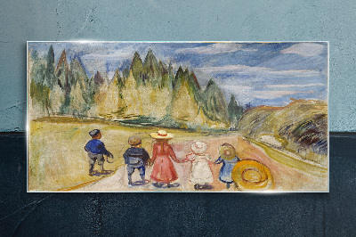 A walk among the trees Wall art on glass