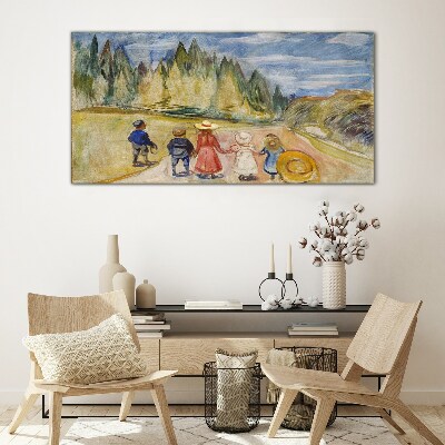 A walk among the trees Wall art on glass
