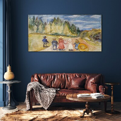 A walk among the trees Wall art on glass