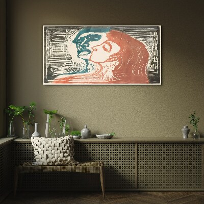An intimate look at emotions Glass art print