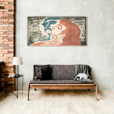 An intimate look at emotions Glass art print