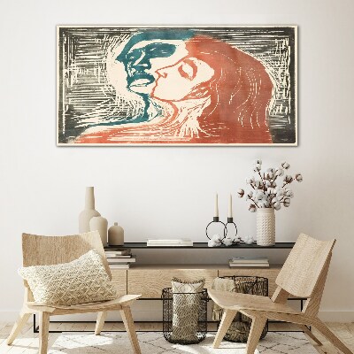 An intimate look at emotions Glass art print