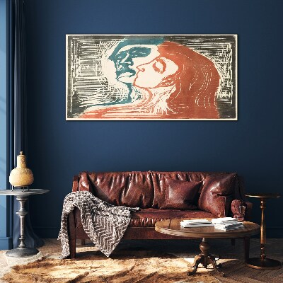 An intimate look at emotions Glass art print