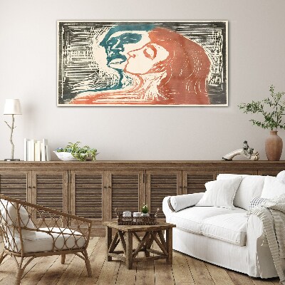 An intimate look at emotions Glass art print