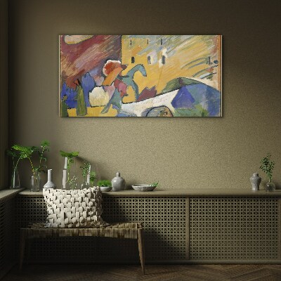 Movement and color in the landscape Wall art on glass