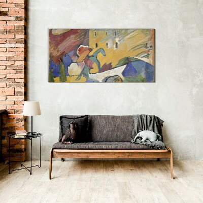 Movement and color in the landscape Wall art on glass