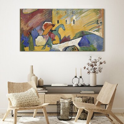 Movement and color in the landscape Wall art on glass