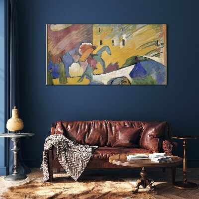 Movement and color in the landscape Wall art on glass