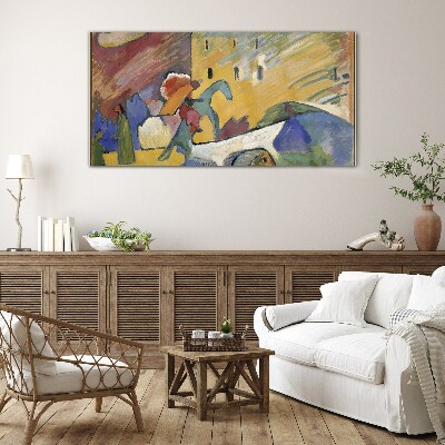 Movement and color in the landscape Wall art on glass