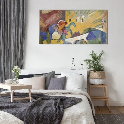 Movement and color in the landscape Wall art on glass