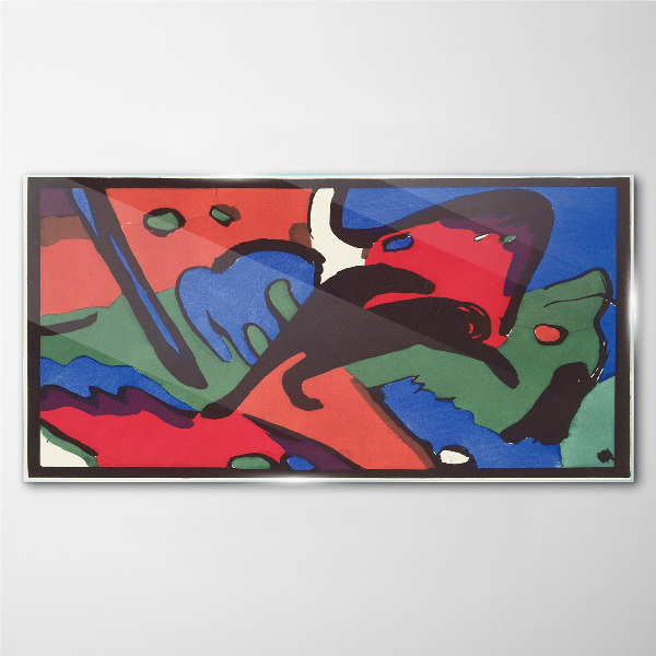 Abstract composition of colors Glass art print