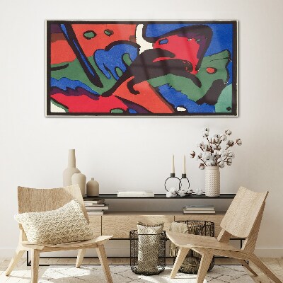 Abstract composition of colors Glass art print