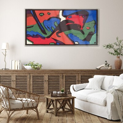 Abstract composition of colors Glass art print