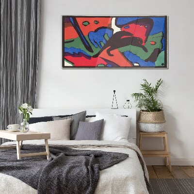 Abstract composition of colors Glass art print