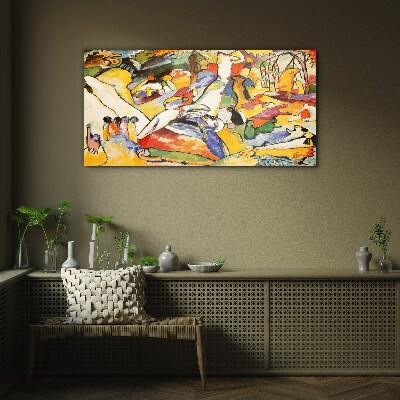 The colorful chaos of life Glass art print