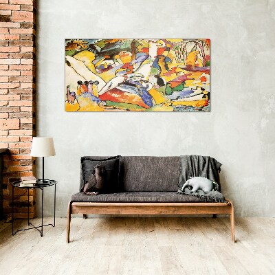 The colorful chaos of life Glass art print