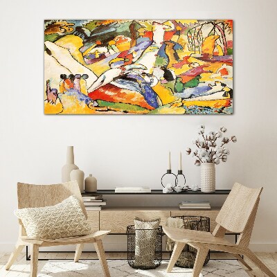 The colorful chaos of life Glass art print