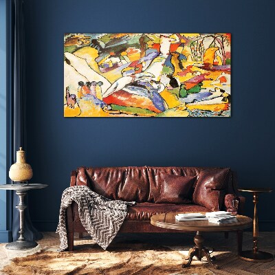 The colorful chaos of life Glass art print
