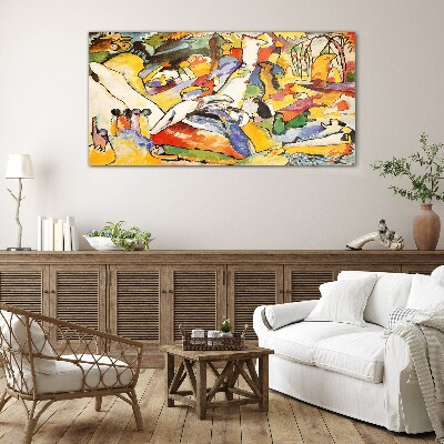 The colorful chaos of life Glass art print