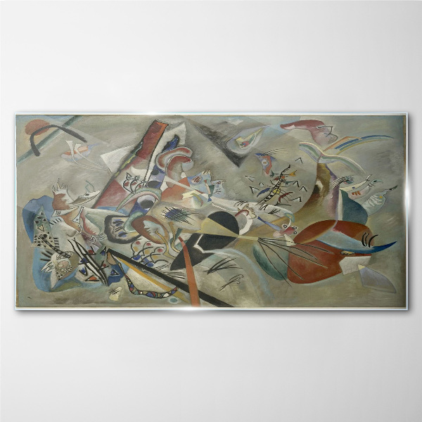 Abstract landscape of colors Glass art print