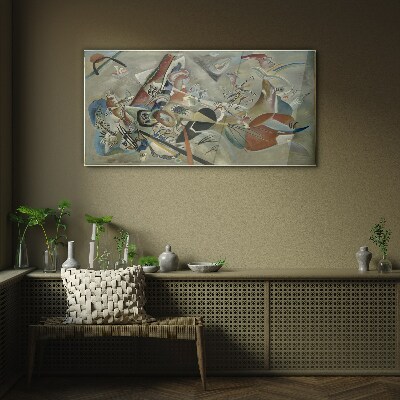Abstract landscape of colors Glass art print