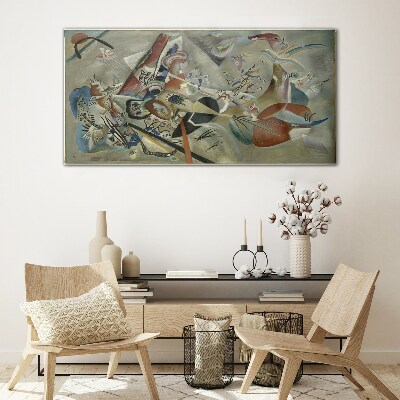 Abstract landscape of colors Glass art print