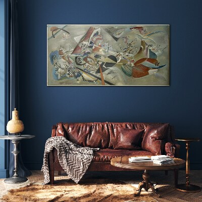 Abstract landscape of colors Glass art print