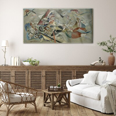 Abstract landscape of colors Glass art print