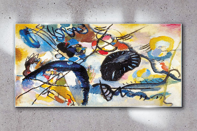 Abstract landscape of colors Glass art print