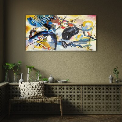 Abstract landscape of colors Glass art print