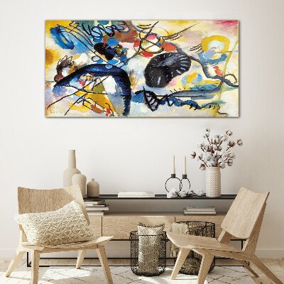 Abstract landscape of colors Glass art print