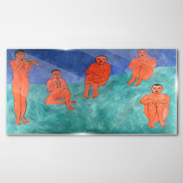 Musical meeting in color Wall art on glass