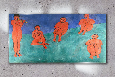 Musical meeting in color Wall art on glass