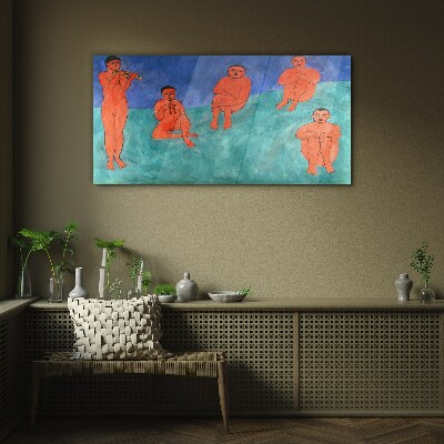 Musical meeting in color Wall art on glass