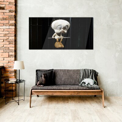 Frozen in time Wall art on glass