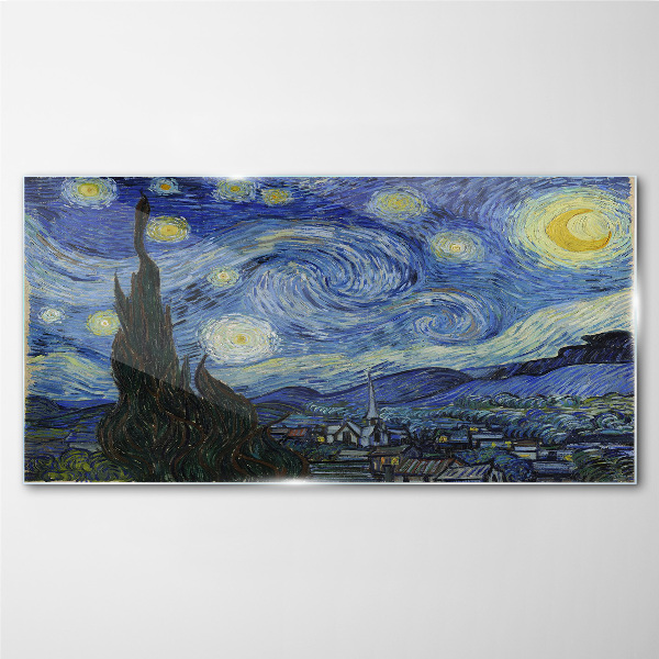 Starry Night Over the Rhone Wall art on glass