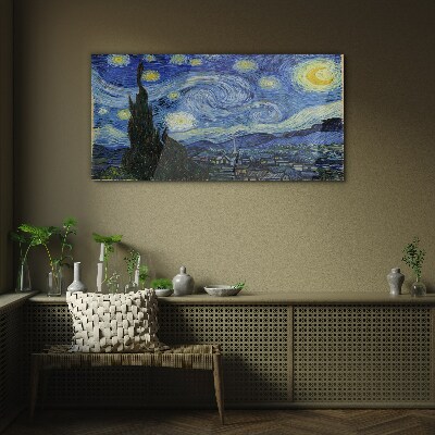 Starry Night Over the Rhone Wall art on glass