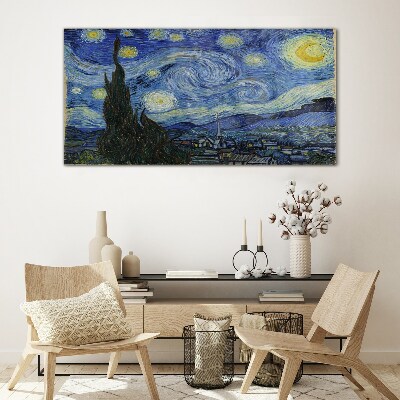 Starry Night Over the Rhone Wall art on glass