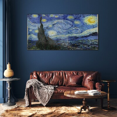 Starry Night Over the Rhone Wall art on glass