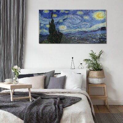 Starry Night Over the Rhone Wall art on glass