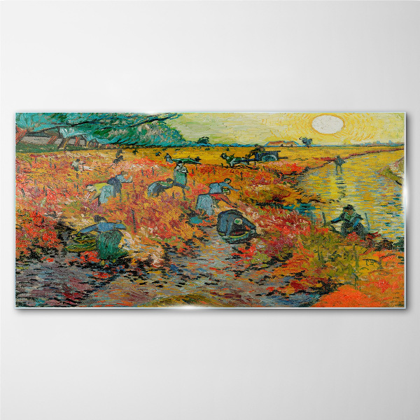 Wheat gatherers Glass art print