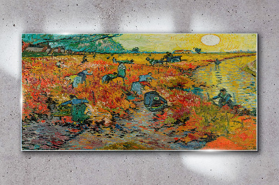 Wheat gatherers Glass art print